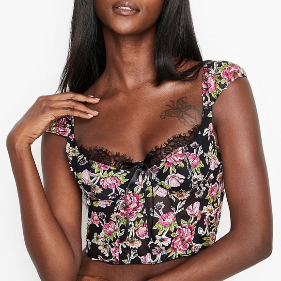 Victoria Secret Embroidered Bra + Panty SET 34DD/M - Picture 10 of 16